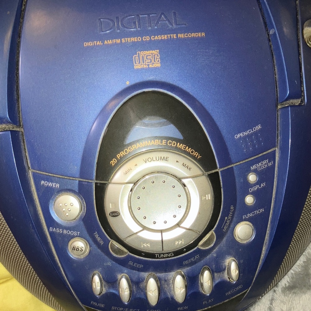 Blue Digital CD Cassette Recorder